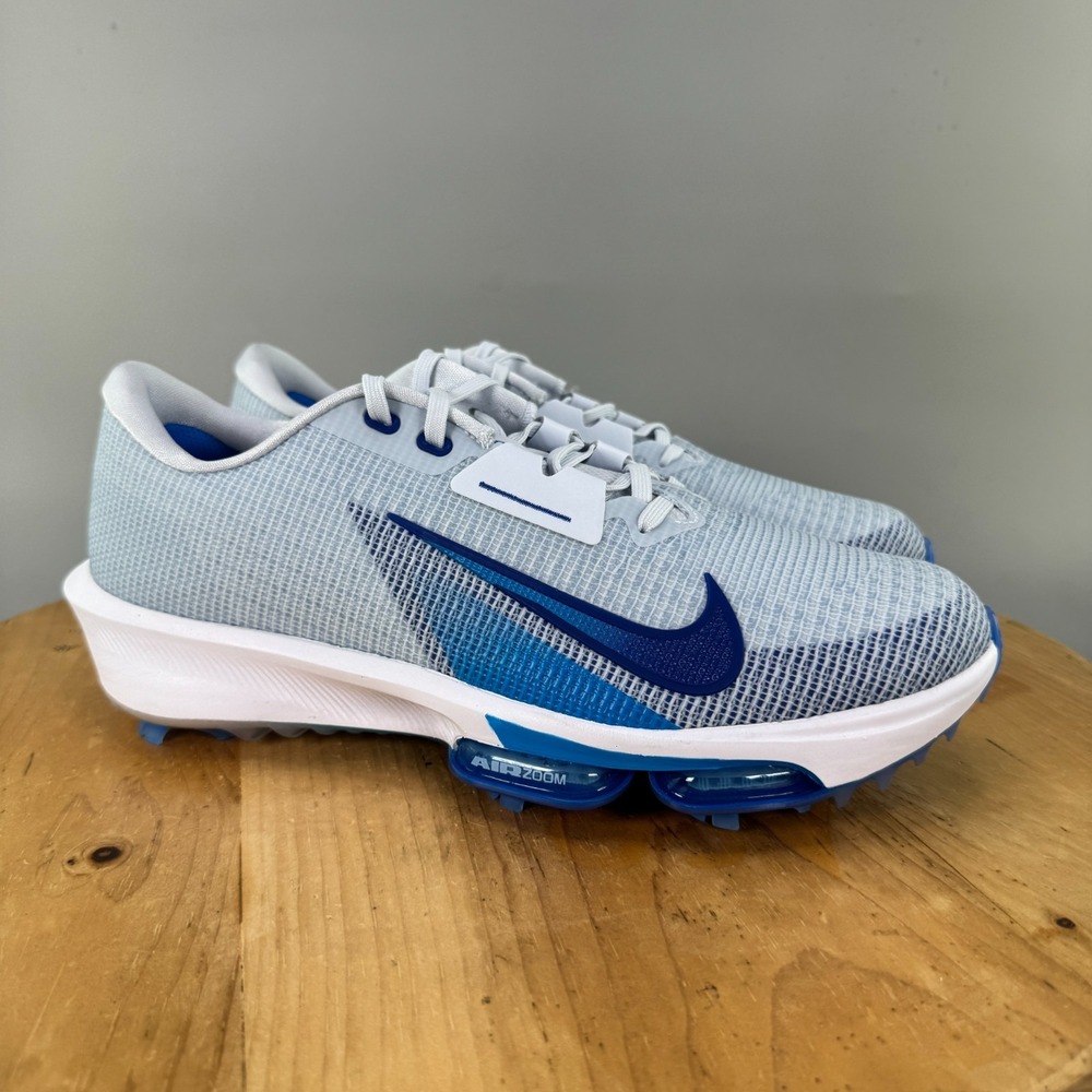 Nike Air Zoom Infinity Tour 2 Golf Shoes Mens Size 10.5 Grey Royal Blue NEW